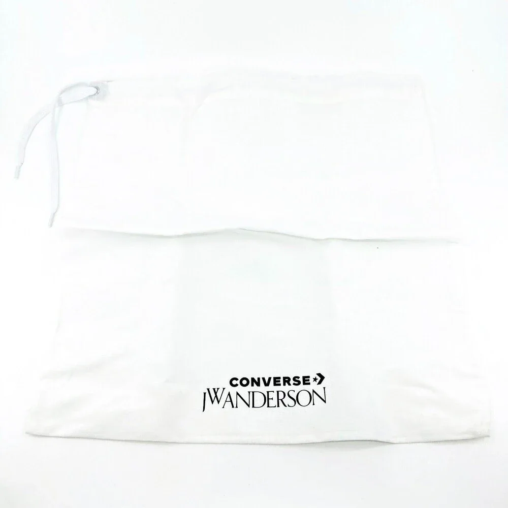 Converse JW Anderson White Linen Drawstring Dust Travel Shoe Bag 15